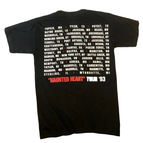 Vintage Sammy Kershaw Haunted Heart Tour Shirt 1993 Size Medium Single Stitch - Picture 3 of 5